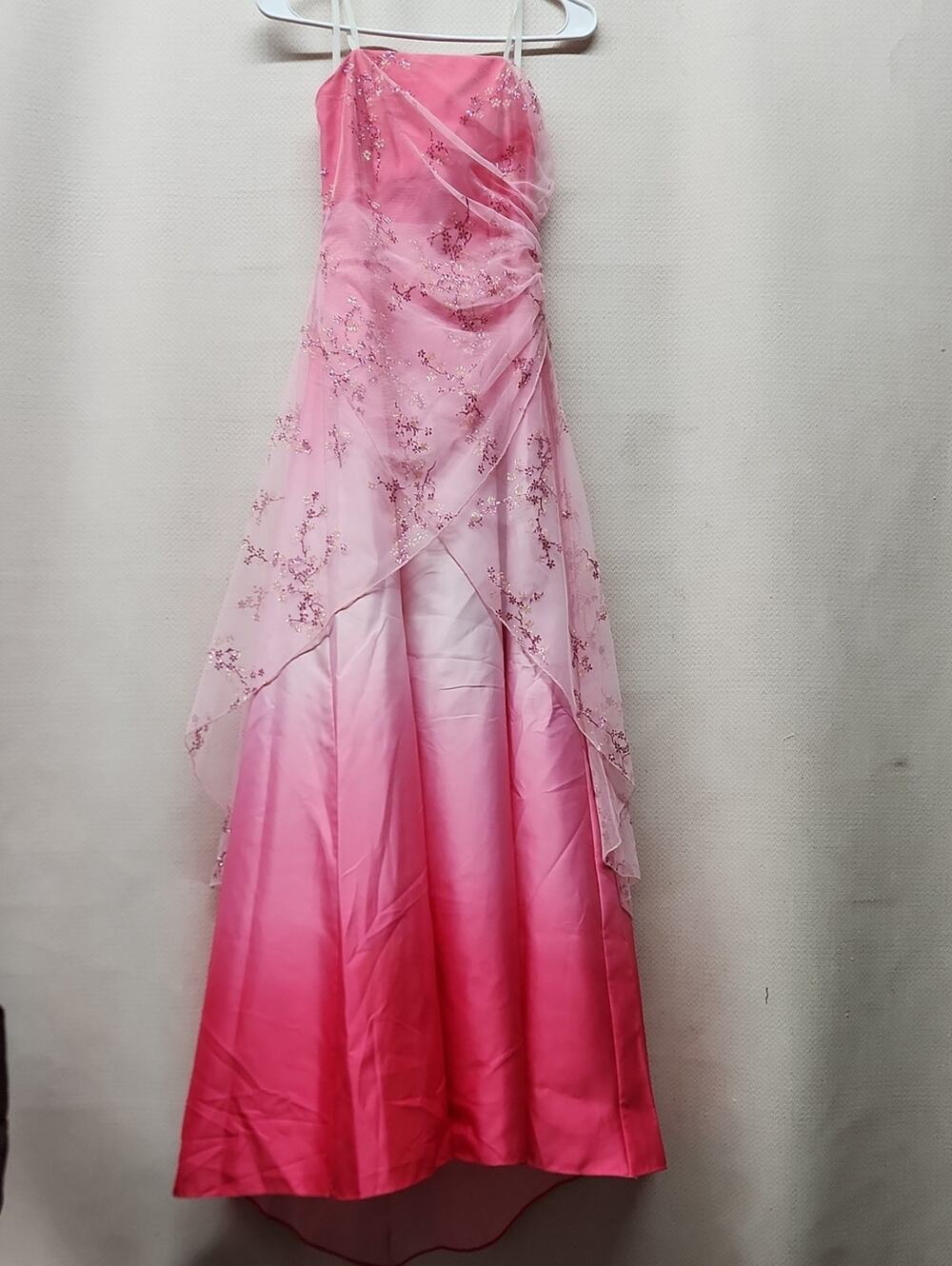 Jump Pink Ombre Beaded Prom Dress